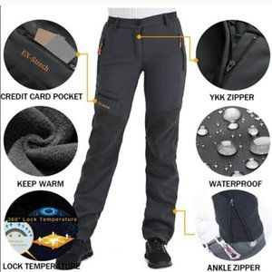 Postropaky Womens Outdoor Snow Ski Pants Waterproof Hiking Insulated 20 Tall